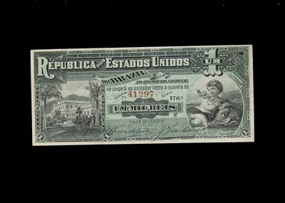 Lot 6 - Brazil 1 Mil Reis banknote