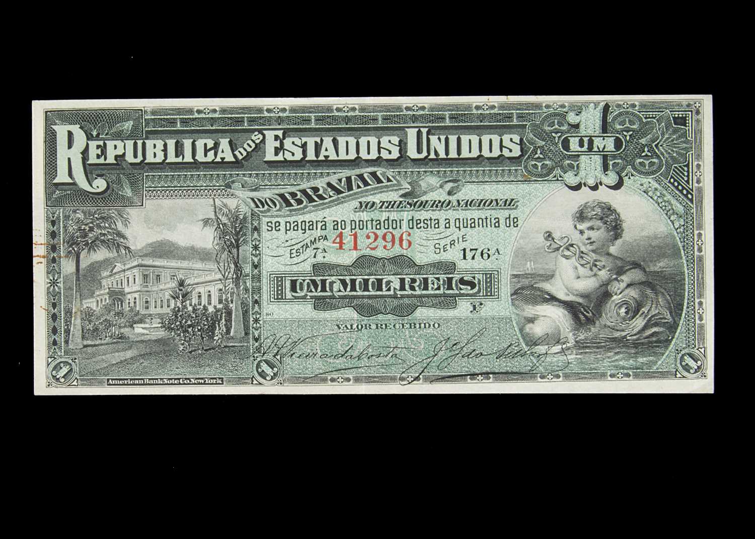 Lot 7 - Brazil 1 Mil Reis banknote