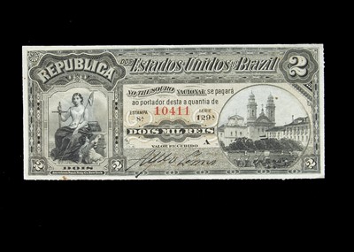 Lot 8 - Brazil 2 Mil Reis banknote