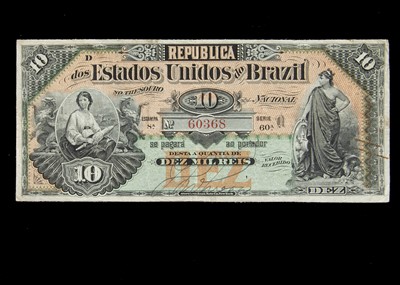 Lot 9 - Brazil 10 Mil Reis banknote
