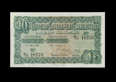 Lot 13 - Egypt 10 Piastres banknote