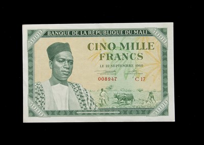 Lot 21 - Mali 5000 Francs banknote