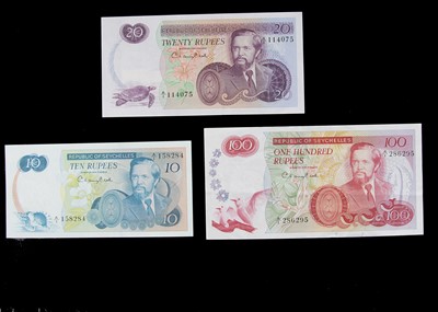 Lot 26 - Three Seychelles banknotes