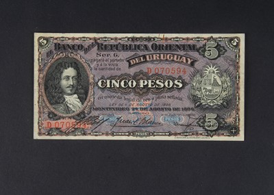 Lot 30 - Uruguay 5 Pesos banknote