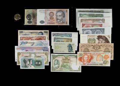 Lot 37 - Collection of twenty uncirculated world banknotes