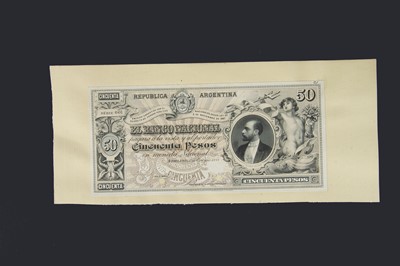 Lot 47 - Specimen Bank Note:  National Bank of Argentina specimen 50 Pesos