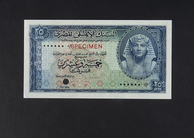 Lot 77 - Specimen Bank Note:  National Bank of Egypt specimen 25 Piastres