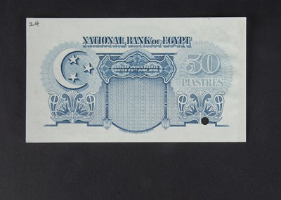 Lot 78 - Specimen Bank Note:  National Bank of Egypt specimen 50 Piastres