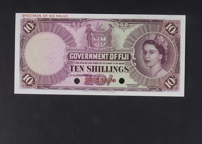 Lot 83 - Specimen Bank Note:  Fiji specimen 10 shillings