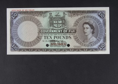Lot 84 - Specimen Bank Note:  Fiji specimen 10 Pounds