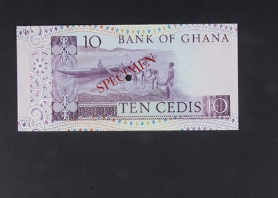 Lot 87 - Specimen Bank Note:  Bank of Ghana specimen 10 Cedis