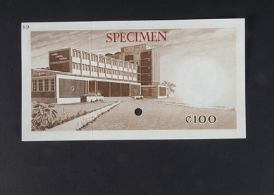 Lot 88 - Specimen Bank Note:  Bank of Ghana specimen 100 Cedis