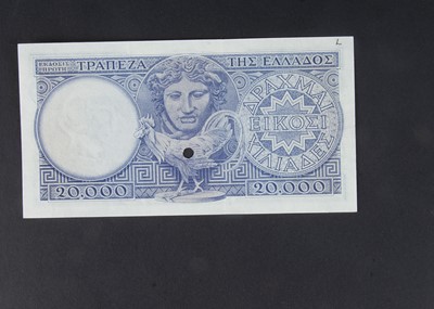 Lot 94 - Specimen Bank Note:  Greece specimen 20000 Drachmai