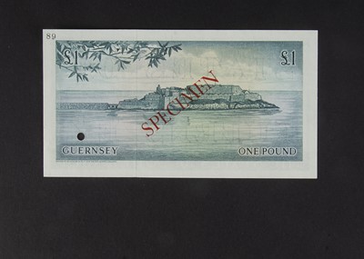 Lot 95 - Specimen Bank Note:  The States of Guernsey specimen 1 Pound
