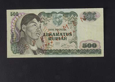 Lot 99 - Specimen Bank Note:  Indonesia specimen 500 Rupiah