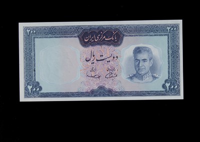 Lot 102 - Specimen Bank Note:  Bank Markazi Iran specimen 200 Rials