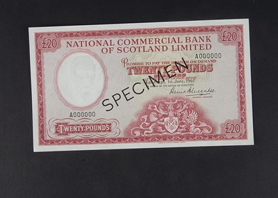 Lot 143 - Specimen Bank Note:  National Commercial Bank of Scotland specimen 20 Pounds