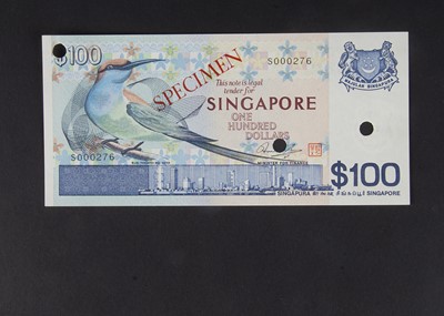 Lot 150 - Specimen Bank Note:  Singapore specimen 100 dollars