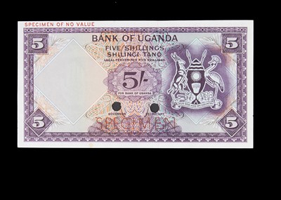 Lot 177 - Specimen Bank Note:  Bank of Uganda specimen 5 Shillings