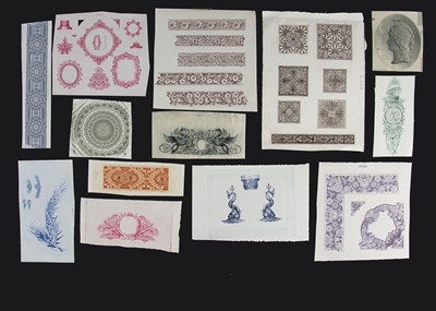 Lot 263 - A scrap collection of die and plate prints