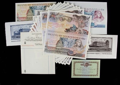 Lot 297 - A collection of Bradbury Wilkinson and Co Ltd Advertizing Banknotes