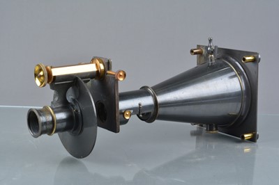 Lot 36 - An early 20th Century Baker oxidised brass Projection Microscope Magic Lantern Attachment