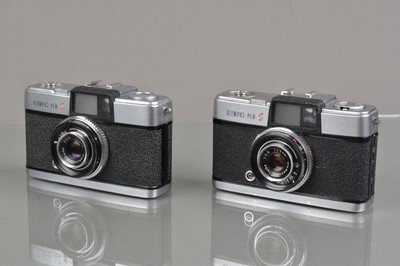 Lot 435 - Two Olympus PEN-S Half Frame Cameras