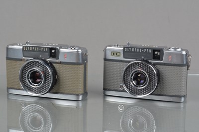 Lot 437 - Two Olympus PEN EE-S Half Frame Cameras