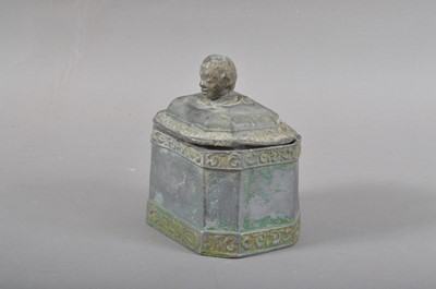 Lot 169 - An 18th century or later lead tobacco jar