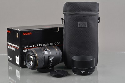 Lot 540 - A Sigma 105mm f/2.8 HSM EX DG Macro OS Lens