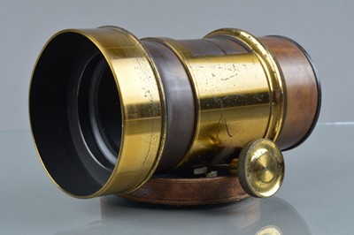 Lot 566 - An Unmarked Brass Camera Lens