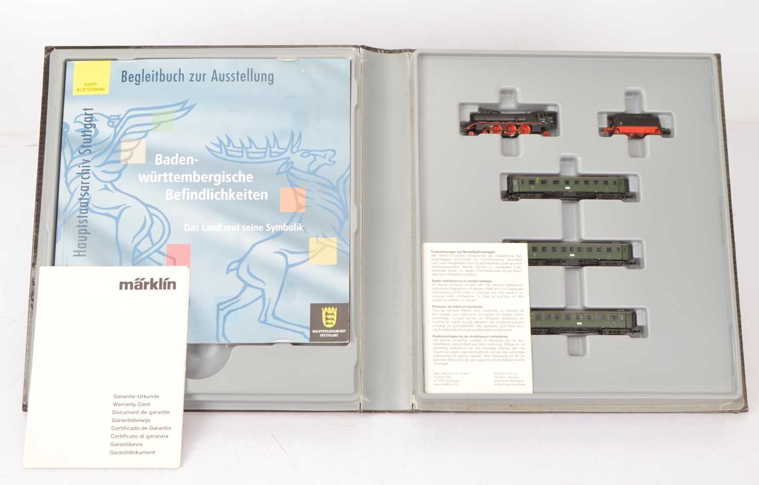 Lot 1 - Marklin Mini Club Z Gauge 2002 German 50 Year Anniversary Baden-Wurttemburg Train Pack