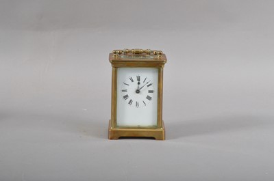 Lot 172 - A first half of the 20th century brass carriage clock