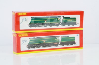 Lot 92 - Hornby China OO Gauge Bullied West Country Class Steam Locomotives and Tenders