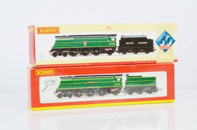 Lot 93 - Hornby China OO Gauge Bullied West Country Class Steam Locomotives and Tenders