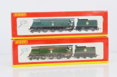Lot 96 - Hornby China OO Gauge Bullied Battle of Britain Class Steam Locomotives and Tenders One a TMC Special