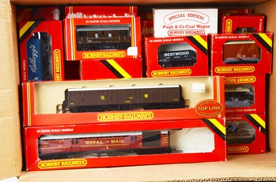 Lot 107 - Hornby Margate OO Gauge Goods Wagons and Operating Mail Coach (36)