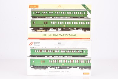 Lot 239 - Pair of Hornby 00 Gauge BR SR green EMU 2-Car Packs