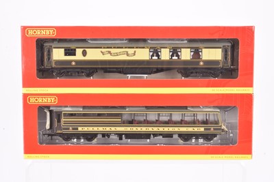 Lot 241 - Hornby 00 Gauge Pullman chocolate and brown Bar coach and Observation Coach