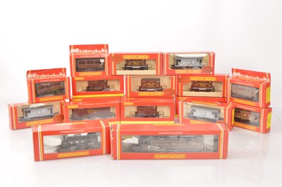Lot 142 - Hornby OO Gauge LMS Steam Tank Wagons and Goods Wagons (18)