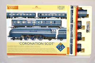 Lot 154 - Hornby China OO Gauge Coronation Scot Limited Edition Train Pack