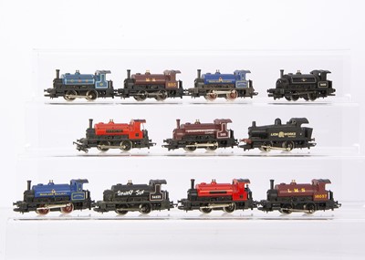 Lot 253 - Hornby 00 Gauge Pug 0-4-0 Tank Steam Tank Locomotives in assorted liveries