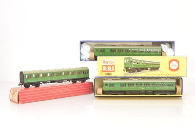 Lot 228 - Hornby-Dublo 00 Gauge 3-Rail BR SR green 3-Car EMU