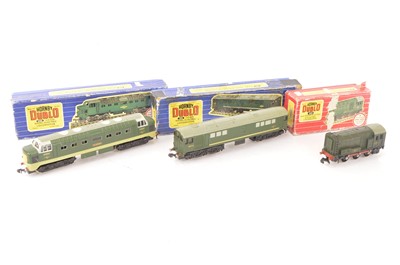 Lot 234 - Hornby-Dublo 00 Gauge 3-Rail BR green Diesel Locomotives (3)