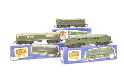 Lot 237 - Hornby-Dublo 00 Gauge 3-Rail BR green Diesel Locomotives (3)