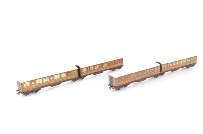 Lot 251 - Two pairs of Hornby-Dublo 00 Gauge 3-Rail LNER Teak Articulated Coach units (4)