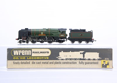 Lot 406 - Wrenn 00 Gauge W2236 BR green rebuilt West Country Class 34042 'Dorchester' Steam Locomotive and Tender