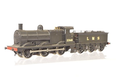 Lot 332 - modified Tri-ang 00 Gauge LMS black Class 3F 3348 0-6-0 Locomotive and Tender