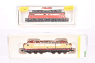 Lot 25 - N Gauge German and Austrian Electric Locomotives by Arnold and Minitrix