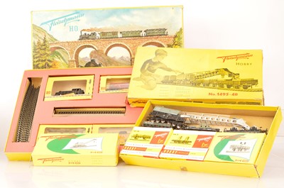 Lot 407 - Fleischmann HO Gauge Steam Freight Set and Crane Maintenance Set